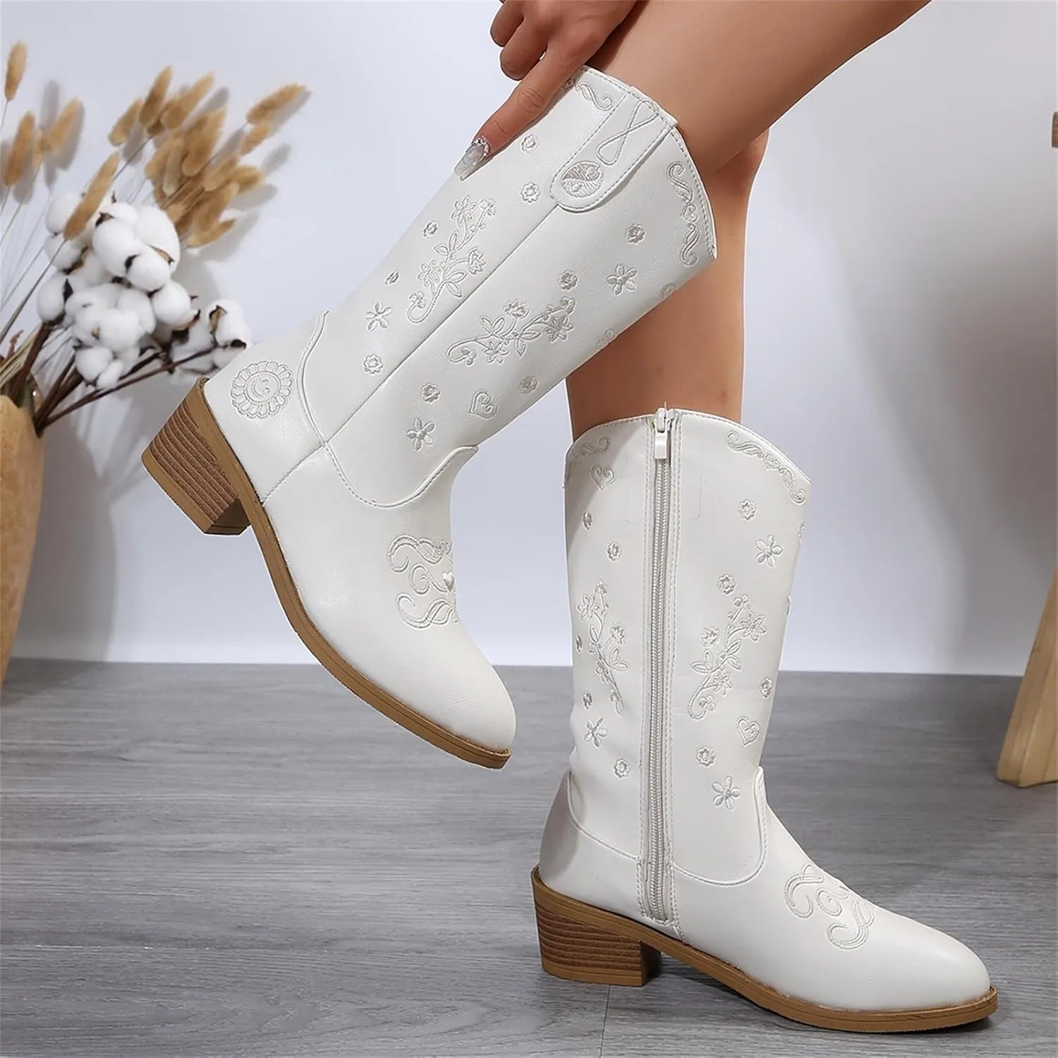 Womens Booties Low Heel Fall Boots for Women 2024 Gray Boots Woman Womens Slouch Boots Black Lace Up Ankle Boots for Women Dressy Ankle Booties for Women Dressy