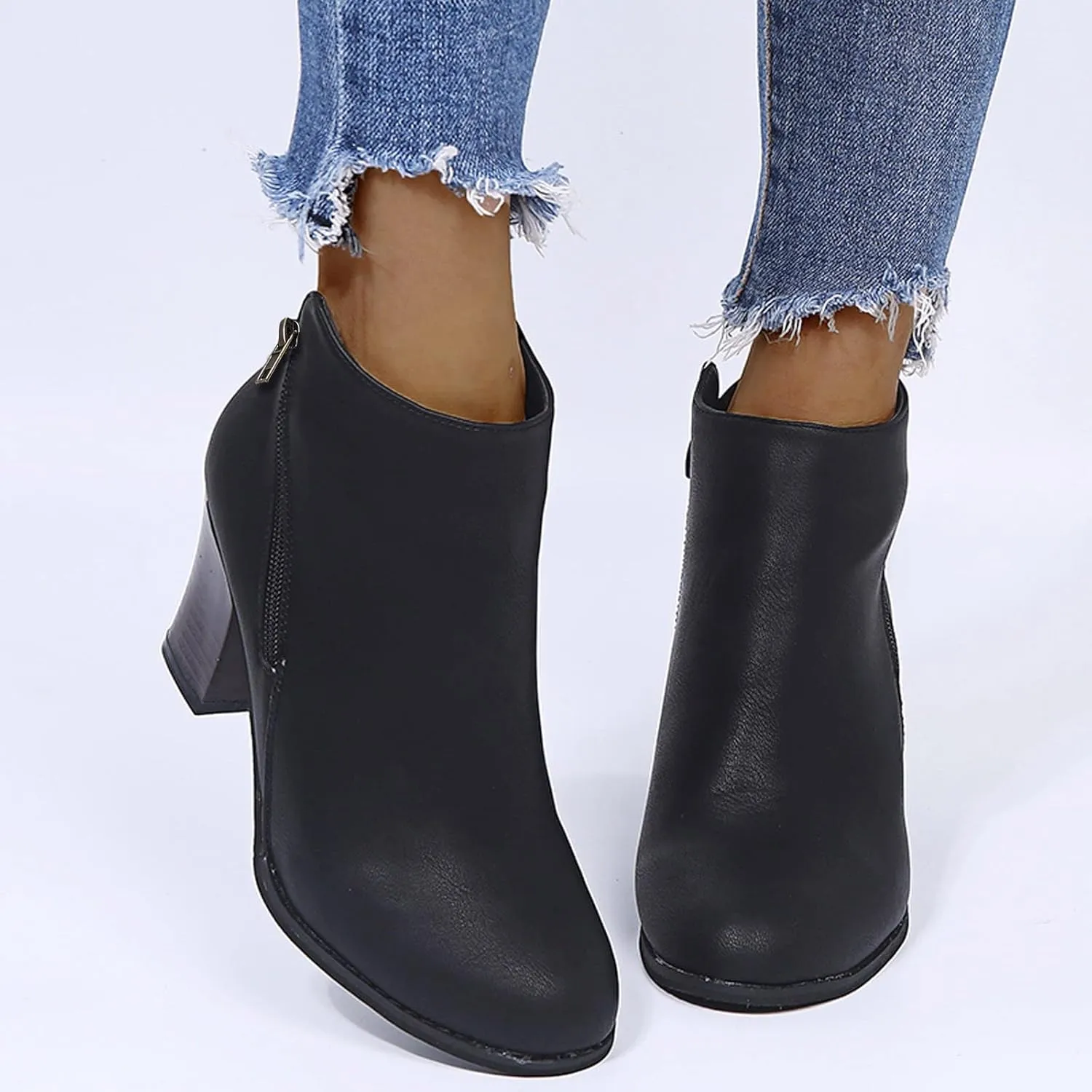 Womens Boots Ankle Ankle Boots for Women Dressy Cute Cowboy Boots for Women Wide Womens Wedge Boots for Women Ankle Booties Wide Width Womens Flat Ankle Booties Black Suede