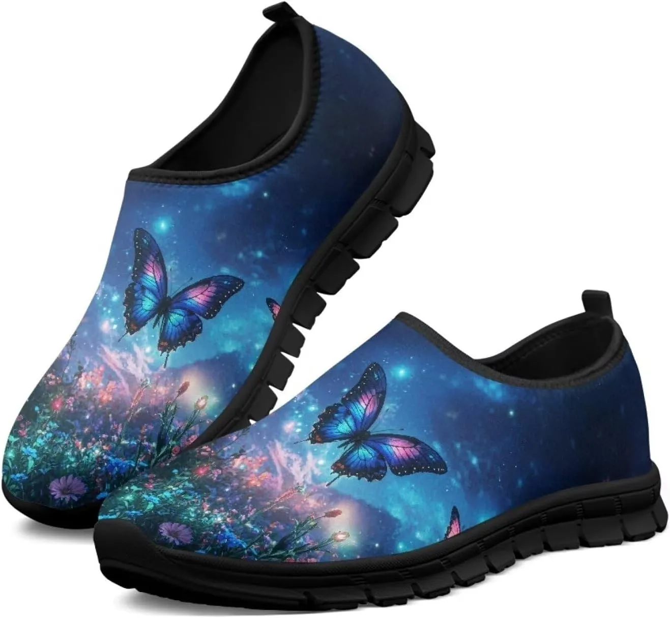 Womens Canvas Shoes Low Top Fashion Sneakers Slip on Walking ShoeBlack Sole