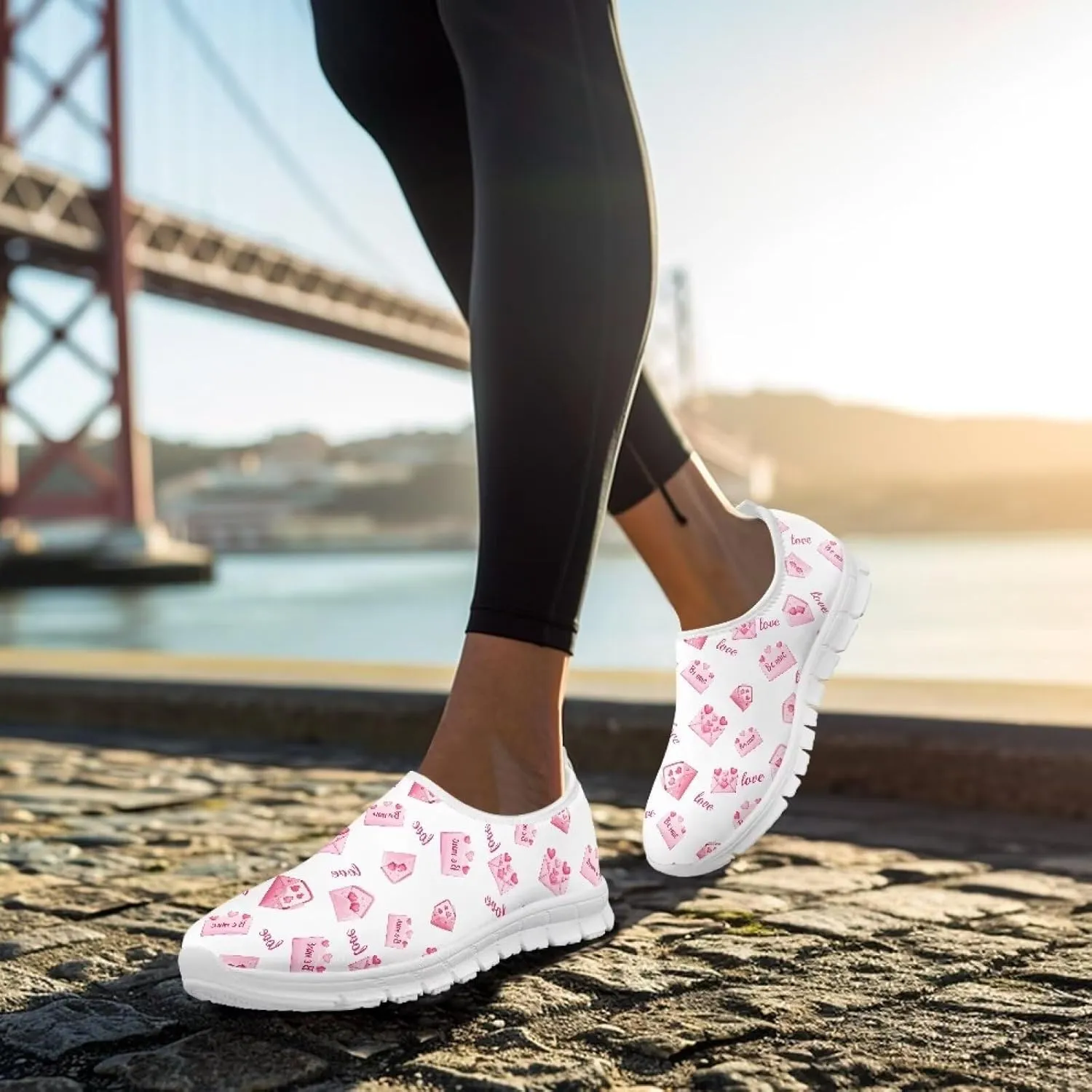 Womens Canvas Shoes Low Top Fashion Sneakers Slip on Walking ShoeWhite Sole