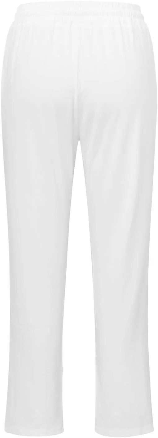 Womens Casual Cotton Linen Pants Lightweight Summer Relax Fit Elastic Waist Plus Size Solid Long Trousers