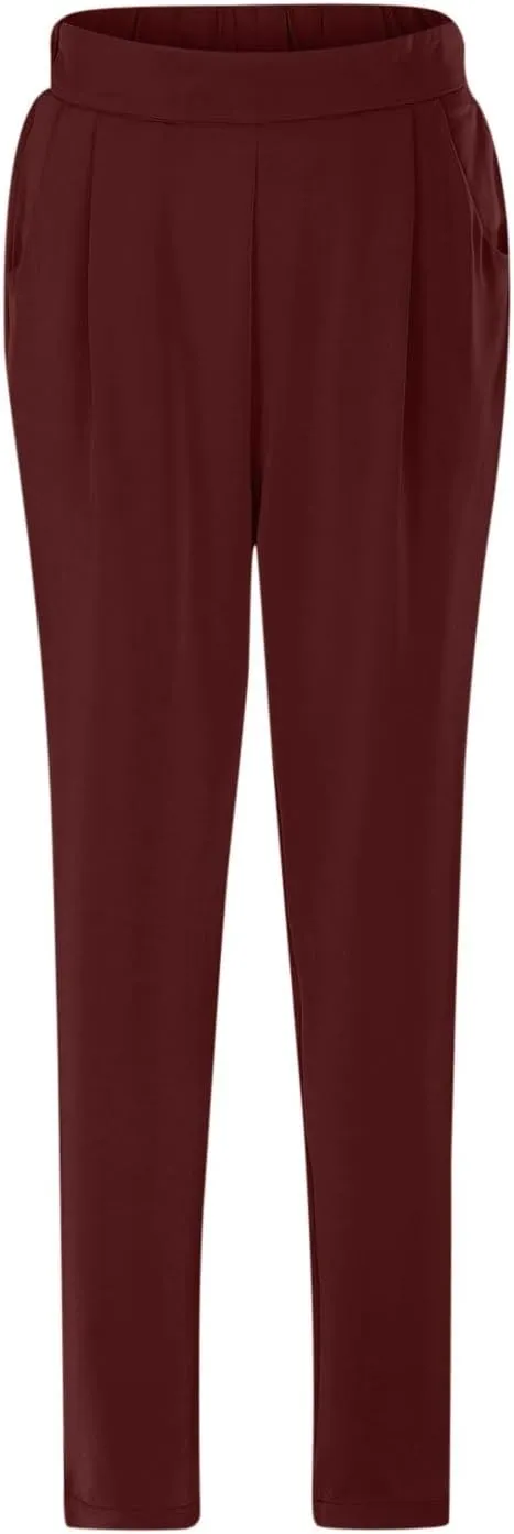 Womens Casual Pants High Waisted Satin Silk Stretchy Loose Office Slacks Wide Leg Lounge Work Trousers with Pockets