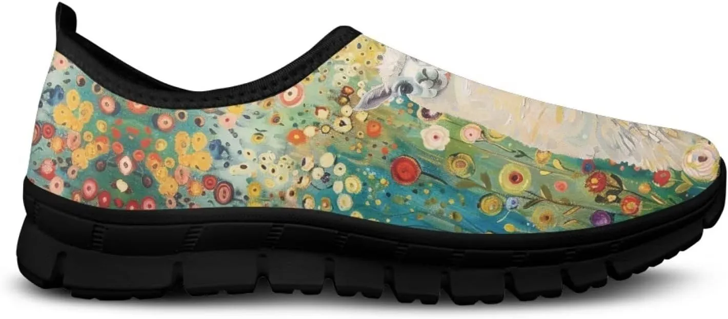 Womens Casual Shoes Canvas Shoes Low Top Fashion Sneakers Slip on Walking ShoeBlack Sole