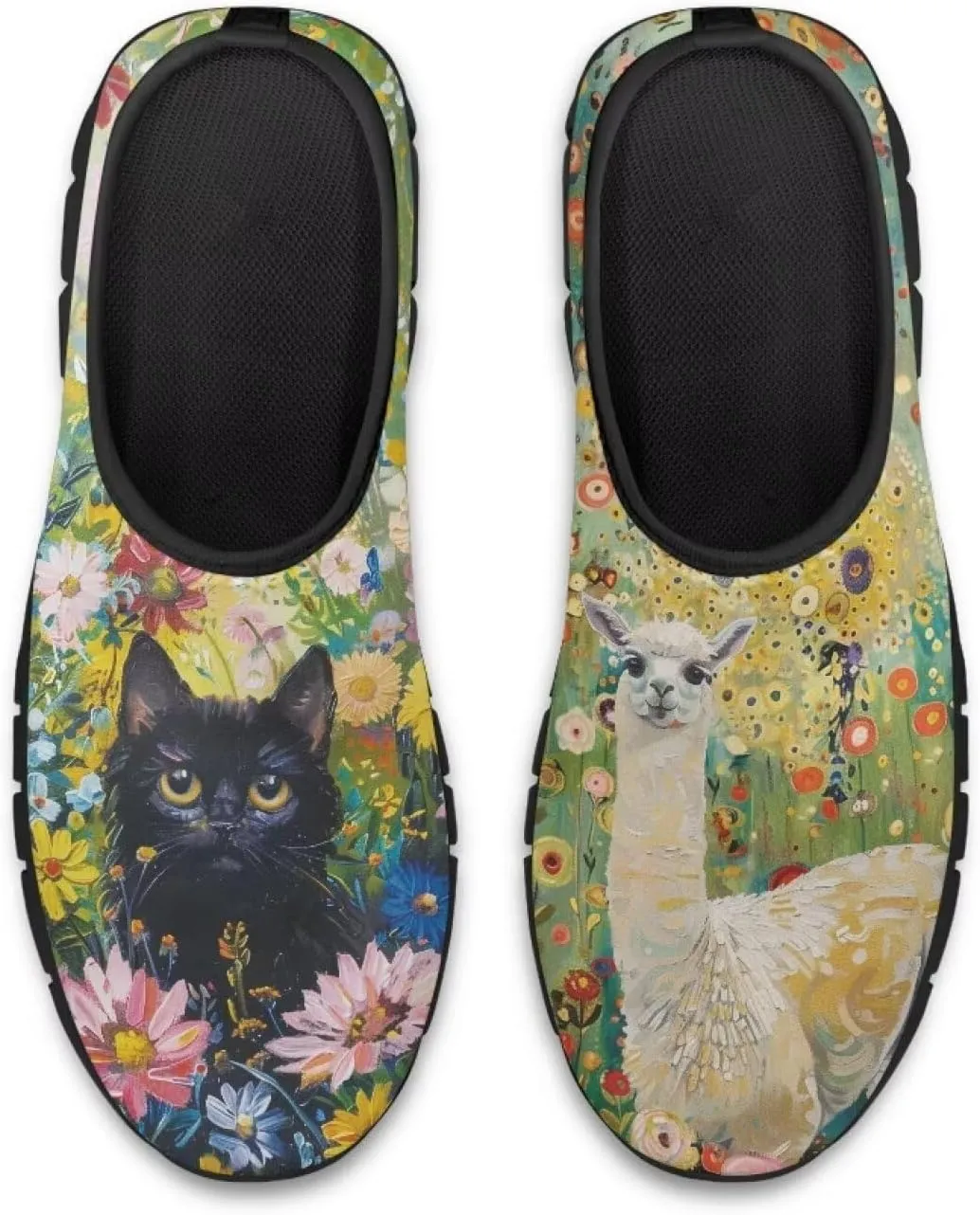 Womens Casual Shoes Canvas Shoes Low Top Fashion Sneakers Slip on Walking ShoeBlack Sole