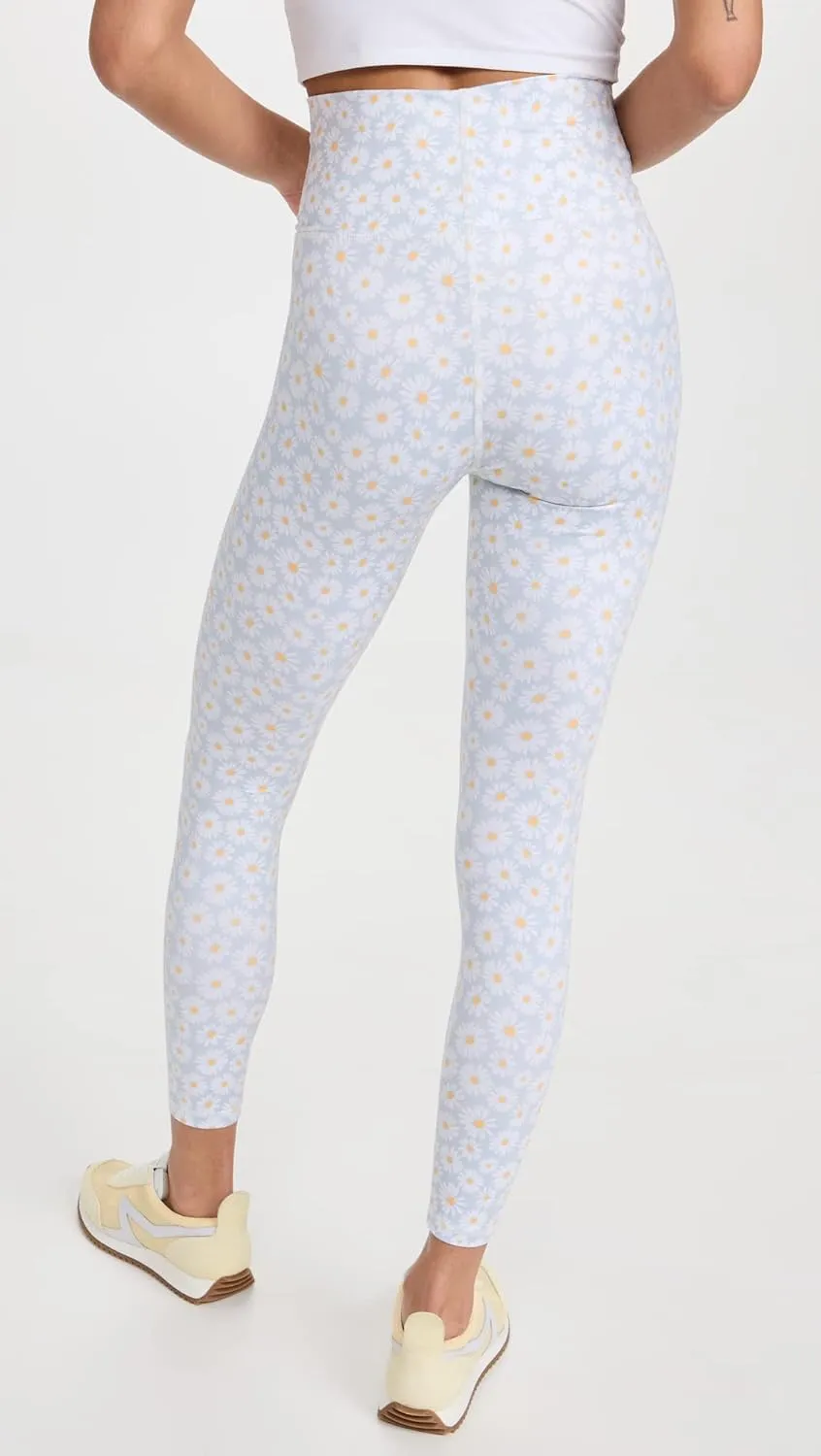 Womens Daisy Print Work Out Leggings
