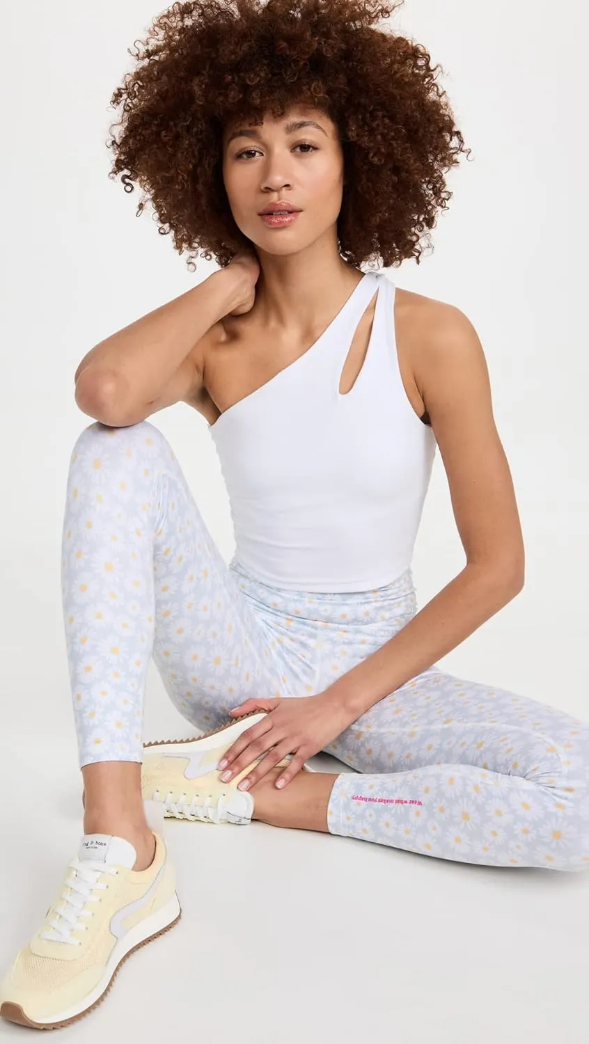 Womens Daisy Print Work Out Leggings