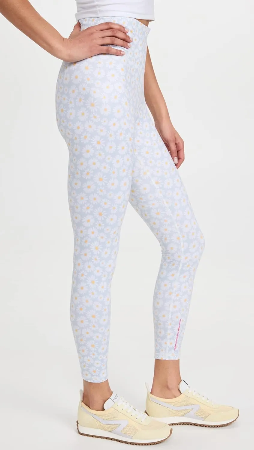 Womens Daisy Print Work Out Leggings