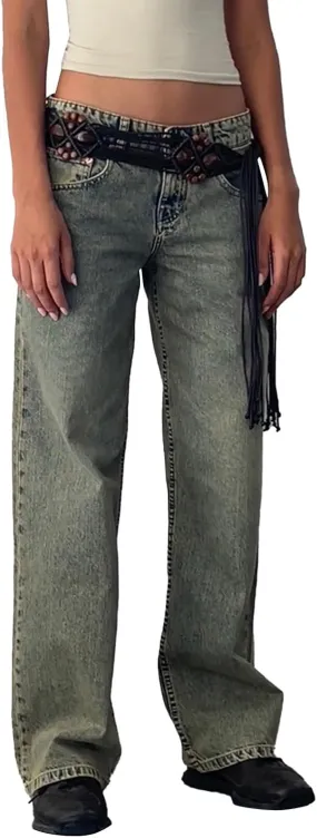 Womens French Terry Wide Leg Sweatpants Jeans Vintage Distressed Breathable Comfort Pants Casual Workout Y2K Clothes