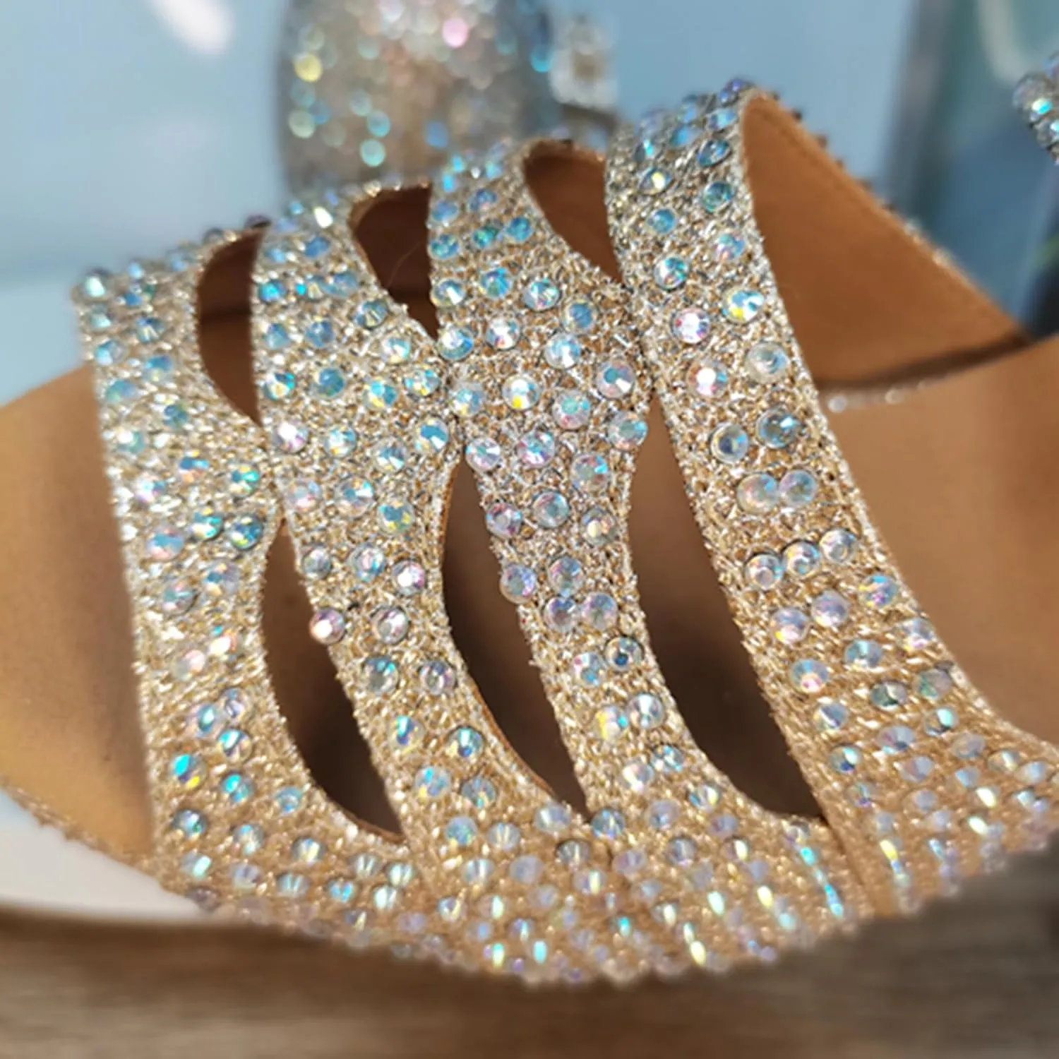 Womens Girls Sexy Dance Shoes Platform High Heel Ballroom Dancing Wedding Sandals X501