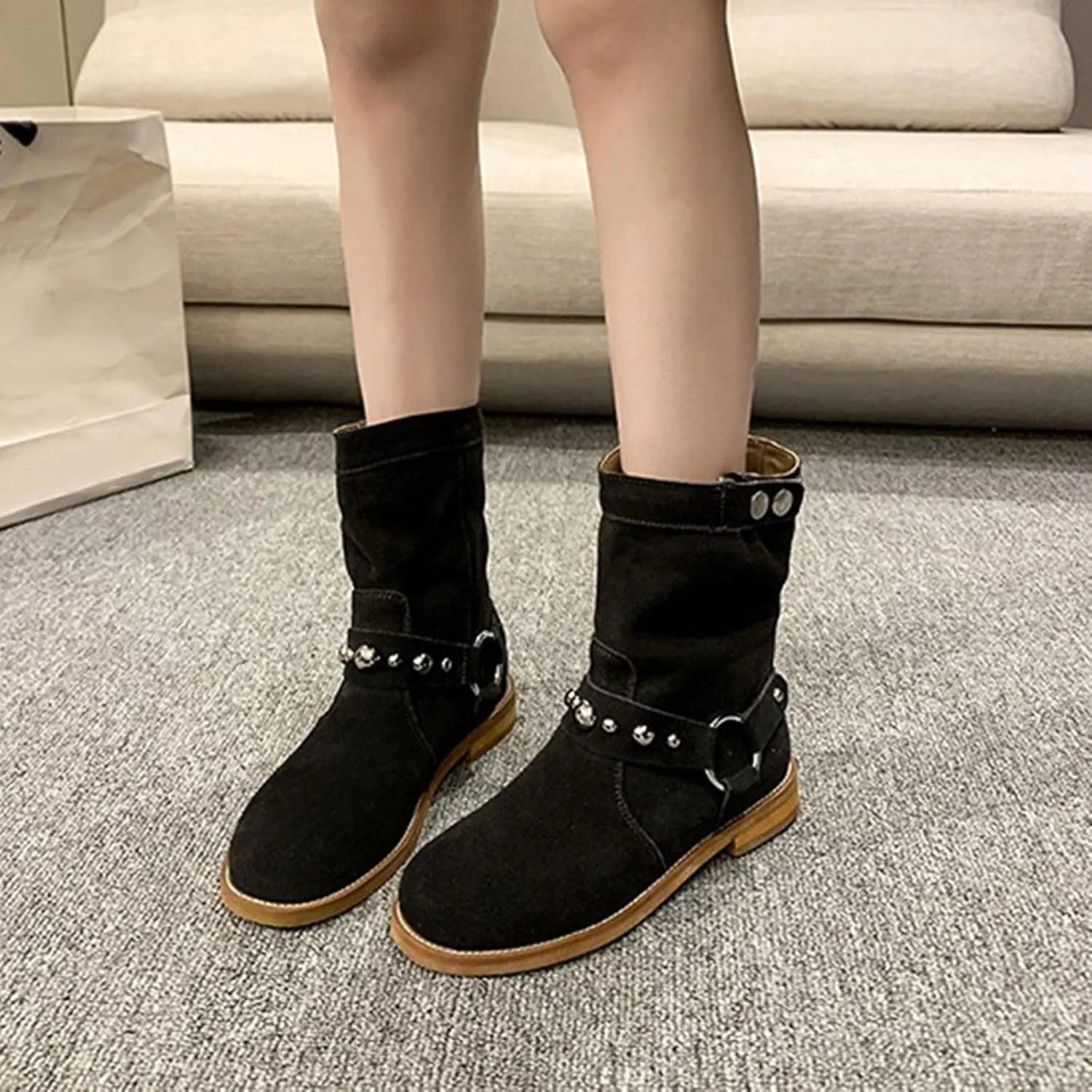 Womens Lace Up Ankle Boots Ankle Boots for Women Dressy Platform Boots Women Grey Suede Boots for Women Womens Ankle Boots Low Heel 6.5 Ankle Booties for Women with Heel