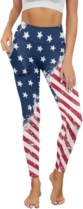 Womens Leggings Yoga Pants with Pockets High Waisted Yoga Leggings Tummy Control Breathable Workout Yoga Trousers