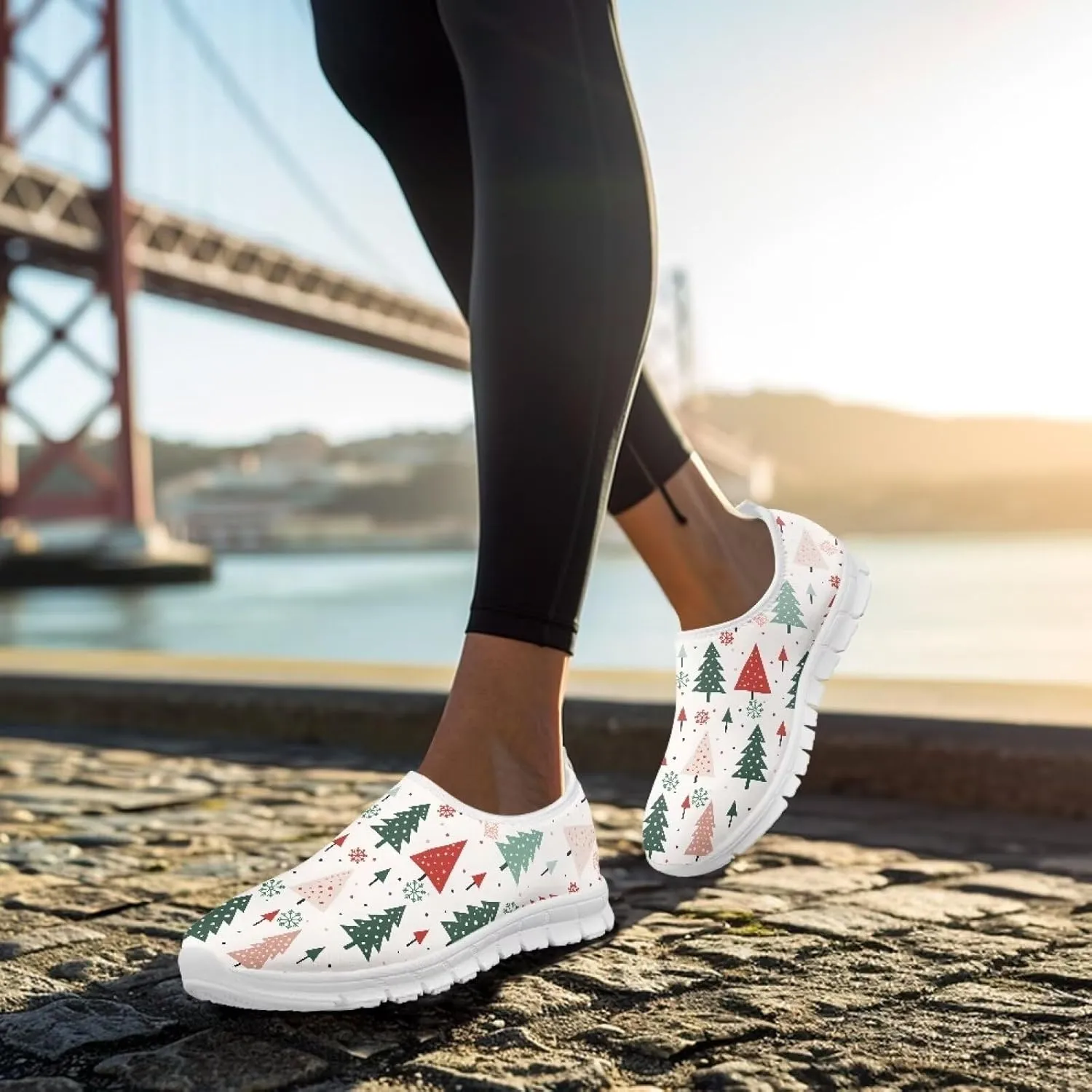 Womens Outdoor Cycling Canvas Shoes Low Top Fashion Sneakers Slip on Walking ShoeWhite Sole