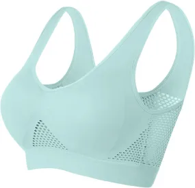 Womens Padded Seamless Sports Bra Racerback Support Bras for Yoga Gym Workout Fitness V Neck Everyday Bralettes