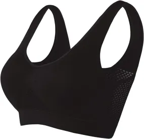 Womens Padded Seamless Sports Bra Racerback Support Bras for Yoga Gym Workout Fitness V Neck Everyday Bralettes