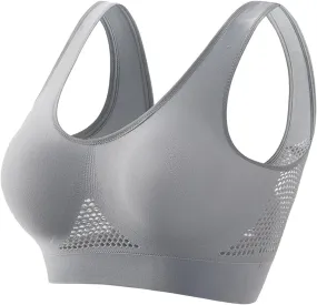 Womens Padded Seamless Sports Bra Racerback Support Bras for Yoga Gym Workout Fitness V Neck Everyday Bralettes