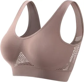 Womens Padded Seamless Sports Bra Racerback Support Bras for Yoga Gym Workout Fitness V Neck Everyday Bralettes
