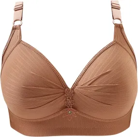 Womens Push Up Bras Full Coverage Supportive Bra Adjustable Wire Free Breathable Everyday Bra Comfort No Underwire