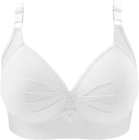 Womens Push Up Bras Full Coverage Supportive Bra Adjustable Wire Free Breathable Everyday Bra Comfort No Underwire