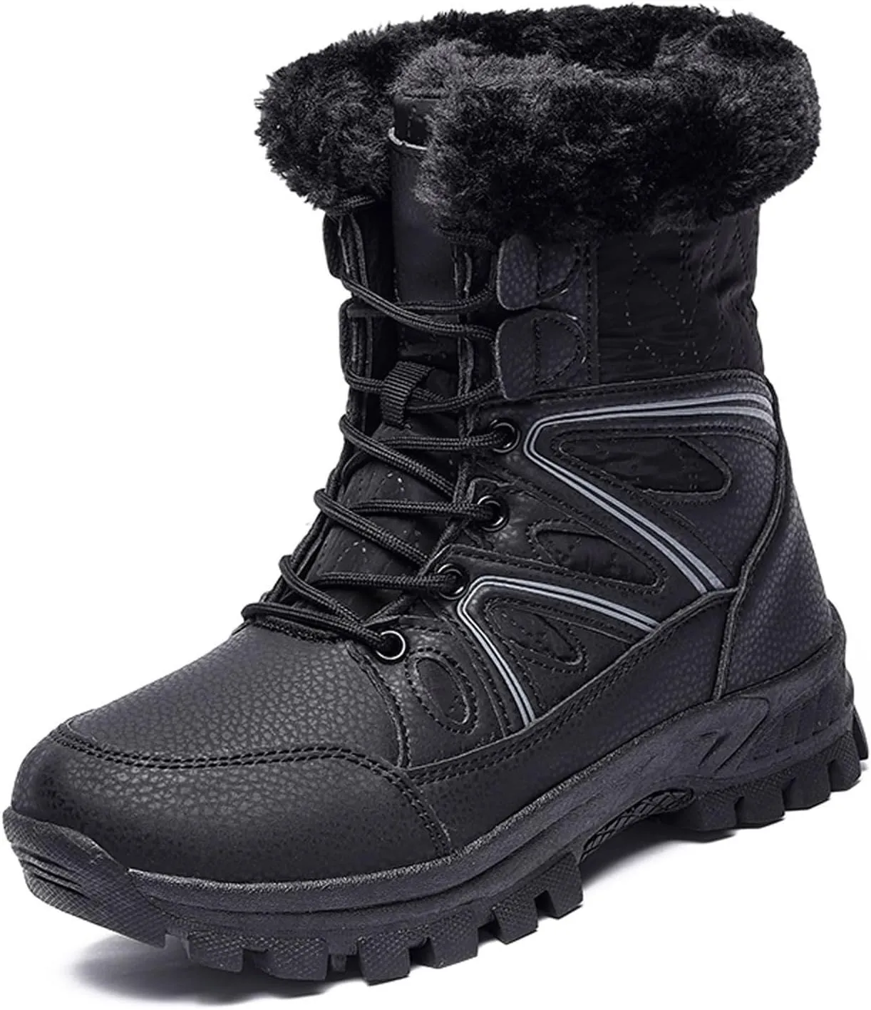 Womens Snow Boots Waterproof Winter Boots Outdoor Hiking Ankle Boot With Fur Lined Non Slip Warm Boots