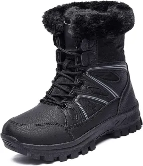 Womens Snow Boots Waterproof Winter Boots Outdoor Hiking Ankle Boot With Fur Lined Non Slip Warm Boots