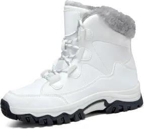 Womens Snow Boots Waterproof Winter Boots Outdoor Hiking Ankle Boot With Fur Lined Non Slip Warm Boots