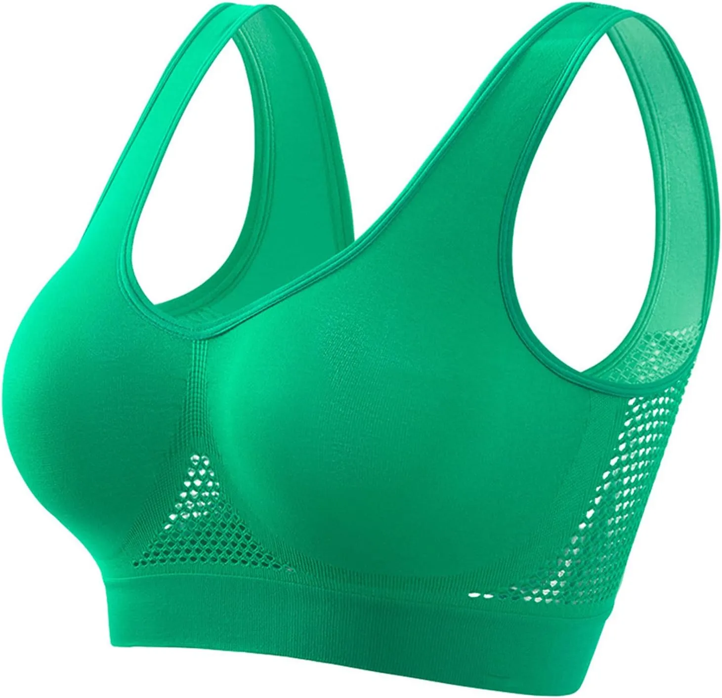 Womens Sports Bras 2024 Hollow Cool Breathable No Underwire Brassiere Comfy Thin Solid Yoga Underwear Liftup Air Bra