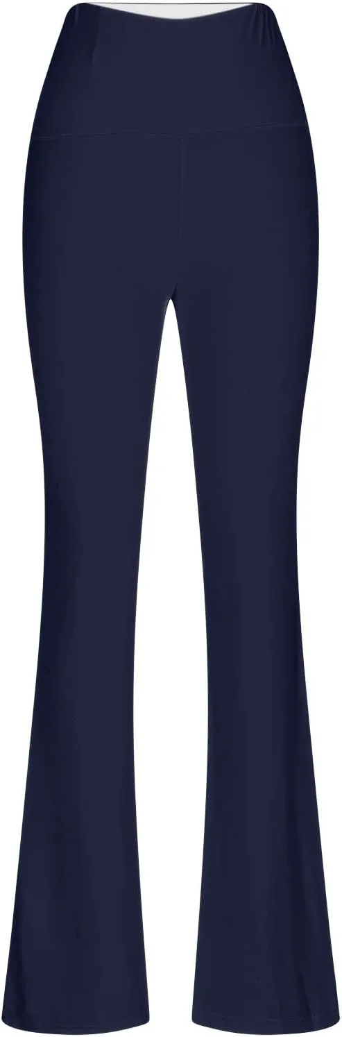 Womens Stretch Yoga Pants Tummy Control Flare Leggings High Waist Lounge Bell Pants Fitting Hip Shaping Tights