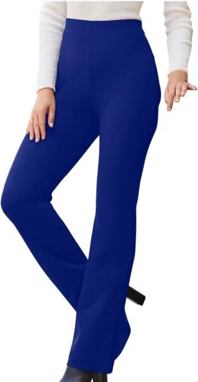Womens Summer Suit Pants Casual High Waist Straight Leg Trousers Slim Comfy Solid Color Office Work Formal Outfits