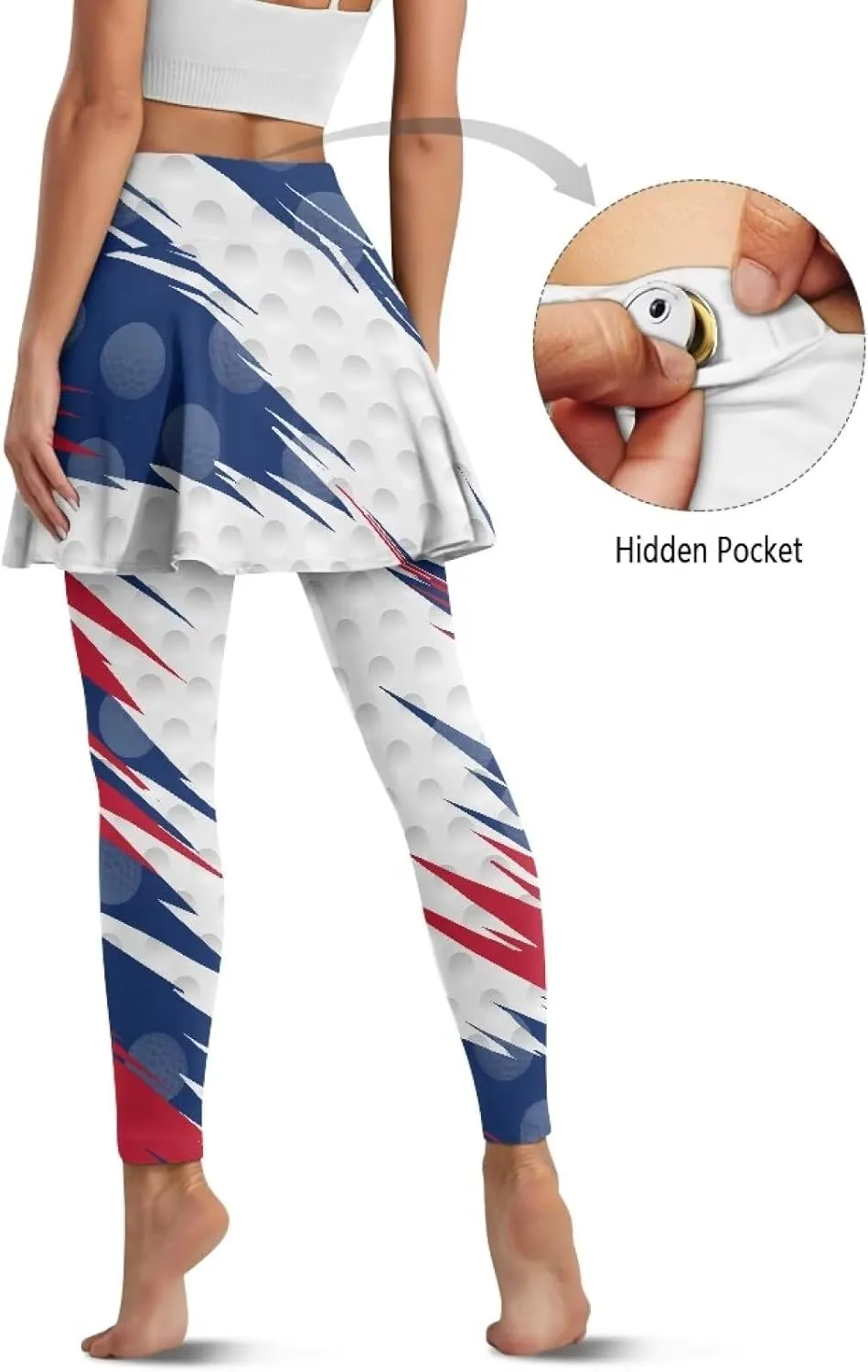 Womens Tennis Skirted Leggings with Pockets Athletic Skirts with Leggings Workout Active Golf Skort