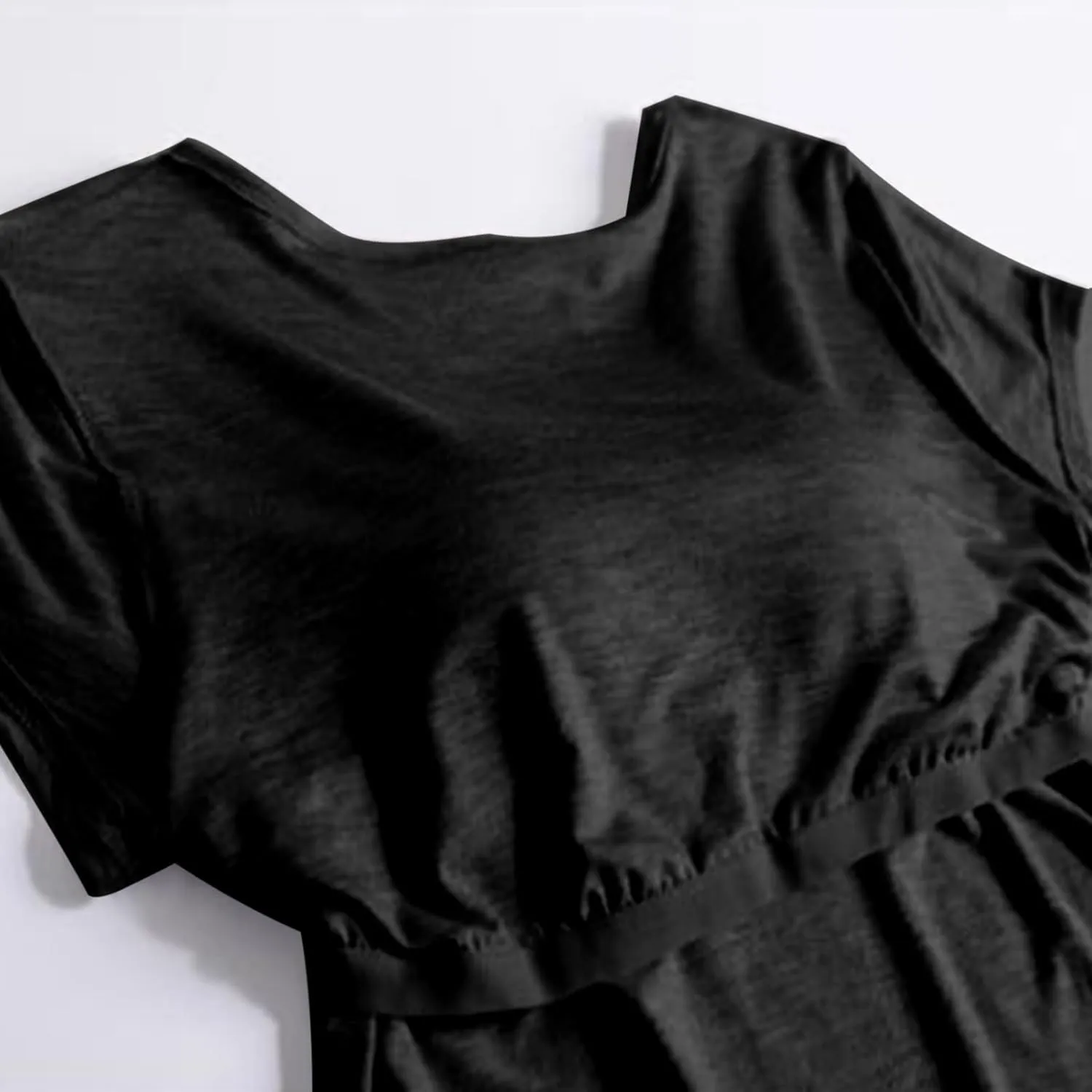 Womens Tops with Built in Bra Short Sleeve Modal Bra Basic Tees Yoga Tops Padded Tshirt Workout Sports Shirts Blouses