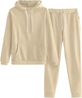 Womens Two Piece Lounge Sets Long Sleeve V Neck Elastic Waist Button Down Sweatshirts with
