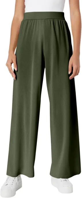 Womens Work Pants High Waisted Yoga Dress Pants Business Casual Office Stretchy Wide Leg Trousers with Pockets