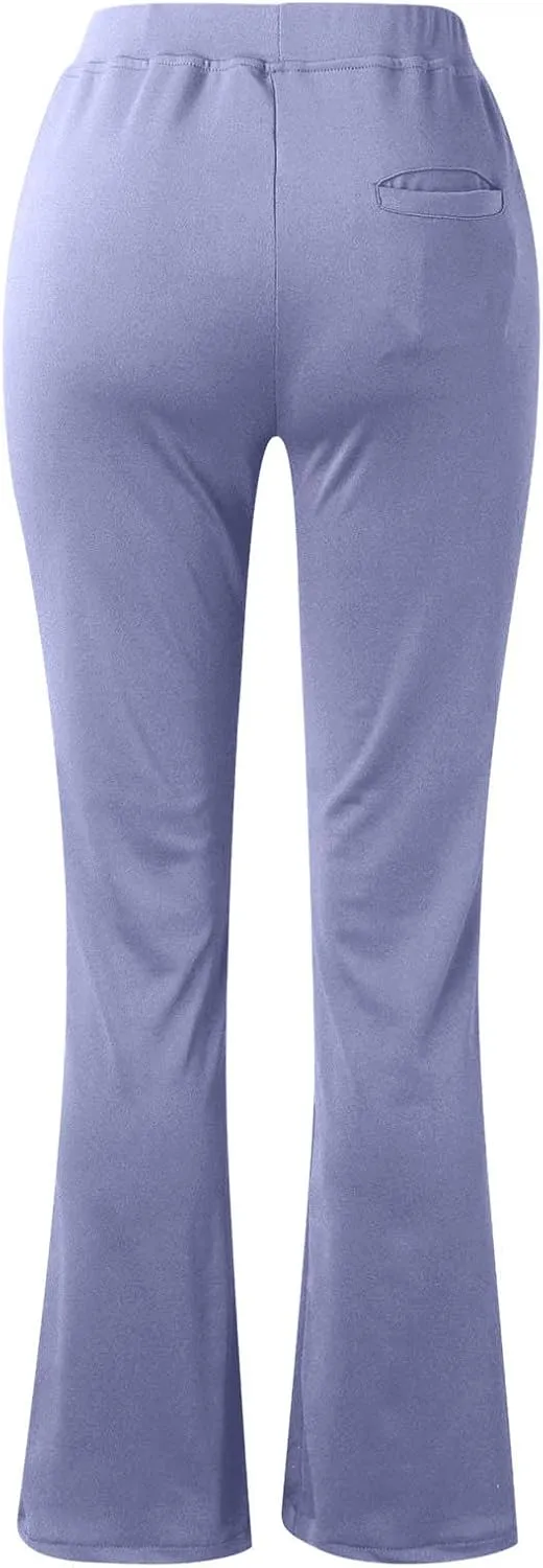 Work Pants for Womens High 2025 High Waist Dressy Pant Casual Stretch Yoga Pants Comfy Workout Business Trousers